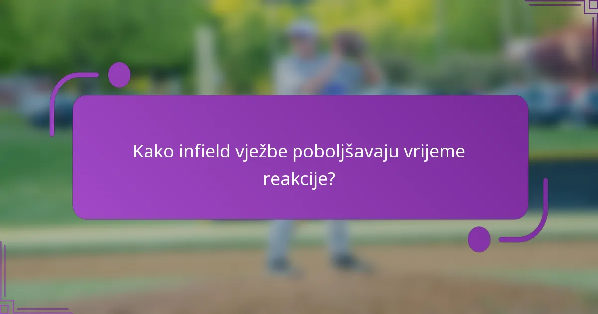 Kako infield vježbe poboljšavaju vrijeme reakcije?